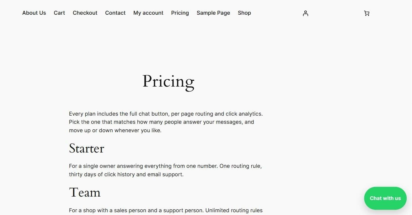 Zignites Chat Button Analytics — The button