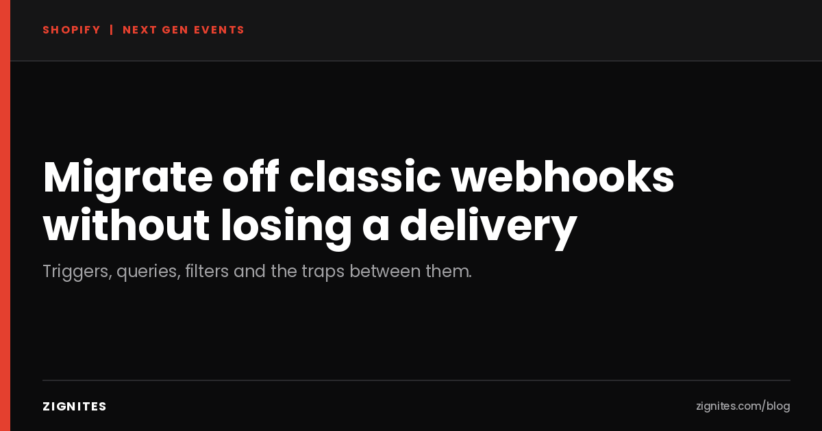 Shopify Next Gen Events: Migrating Off Classic Webhooks